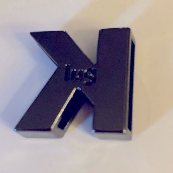 Lug Handbag Sparkle Letter Initial K Black Rhinestone Slide In to Lug Strap - Picture 4 of 5